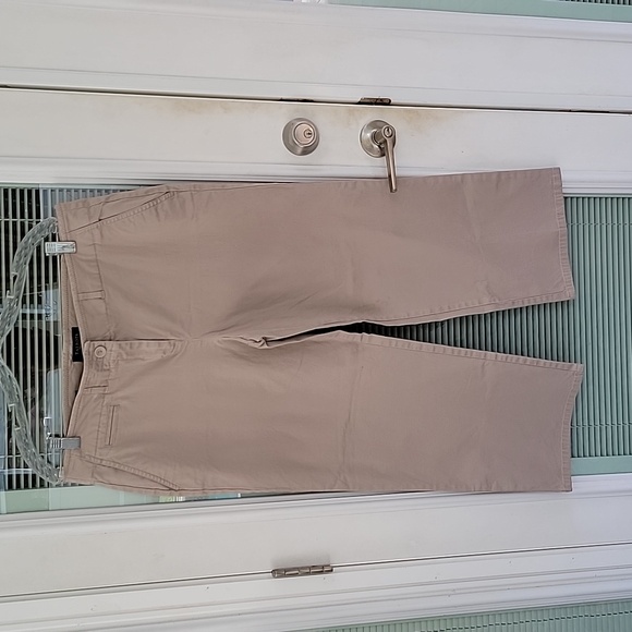 Talbots Pants - Talbots Signature Slim Wide-Leg Khaki Cropped Pants Sz 14